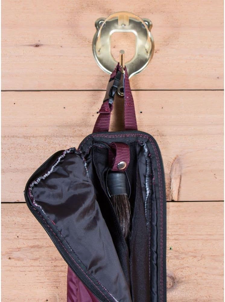 Dura-Tech Deluxe Fake Horse Tail Bag | Protects Fake Horse Tail | Full-Length Zipper | Tangle-Free Lycra Sleeve | Secure Tail Fastener | Handy ID Pocket | Color Black
