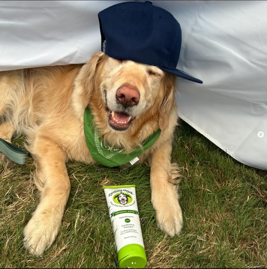 DOGGY STYLE β Dry Skin & Itch Relief Pet Shampoo + Conditioner for Dogs, Hypoallergenic Puppy Wash, Plant-Based with Coconut Oils & Olive Oils to Rid of Irritated Skin Issues, Tear-Free & Anti-Dander
