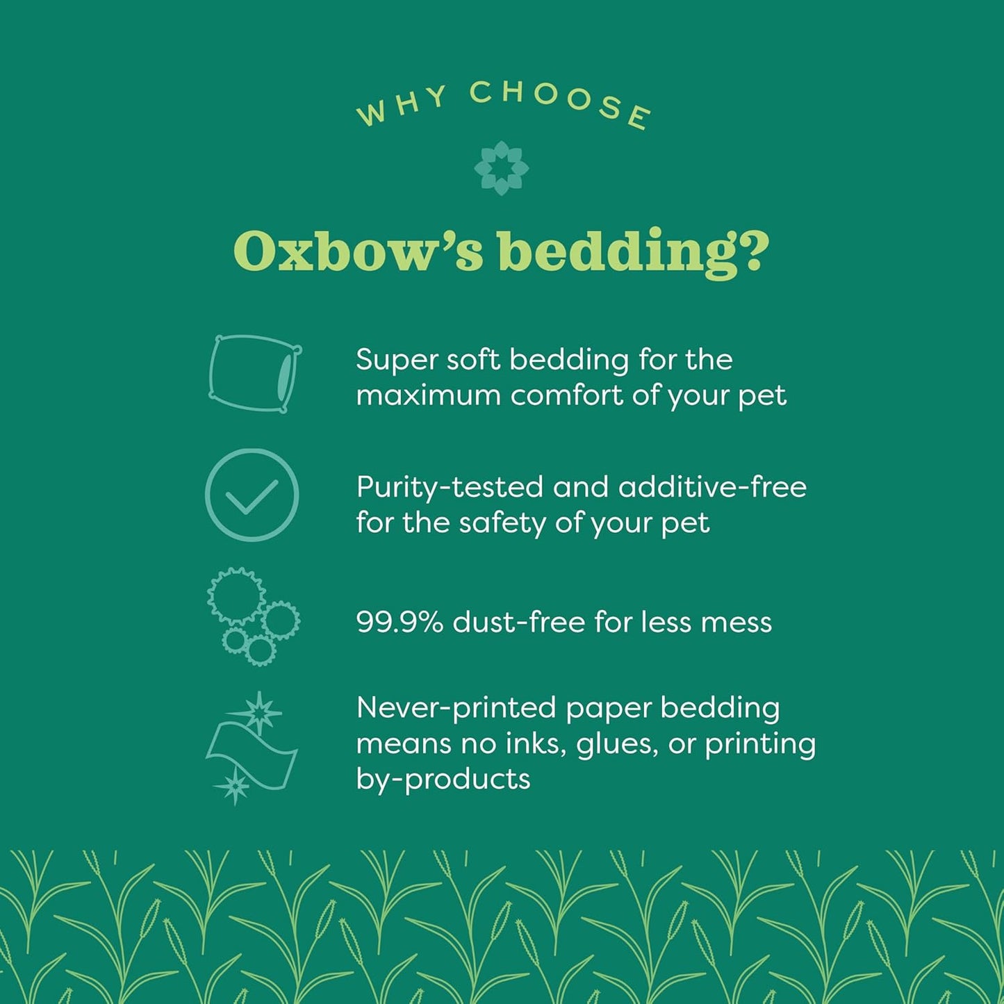 Oxbow Pure Comfort Bedding, Rabbit, Hamster, & Guinea Pig Bedding, Bunny Supplies for Litter Box, Pet Safe, Bunny Litter Box, Guinea Pig Cage, 99.9% Non-Dust, Blended, 178 Liter Bag