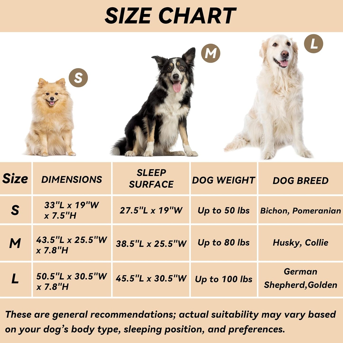 PHYEX Elevated Dog Bed for Medium Dogs, Raised Dog Bed with Breathable Mesh, Dog Cot Bed with Sturdy Steel Frame for Indoor & Outdoor Use, Non Slip, Easy to Clean, 43.5 Inches, Brown