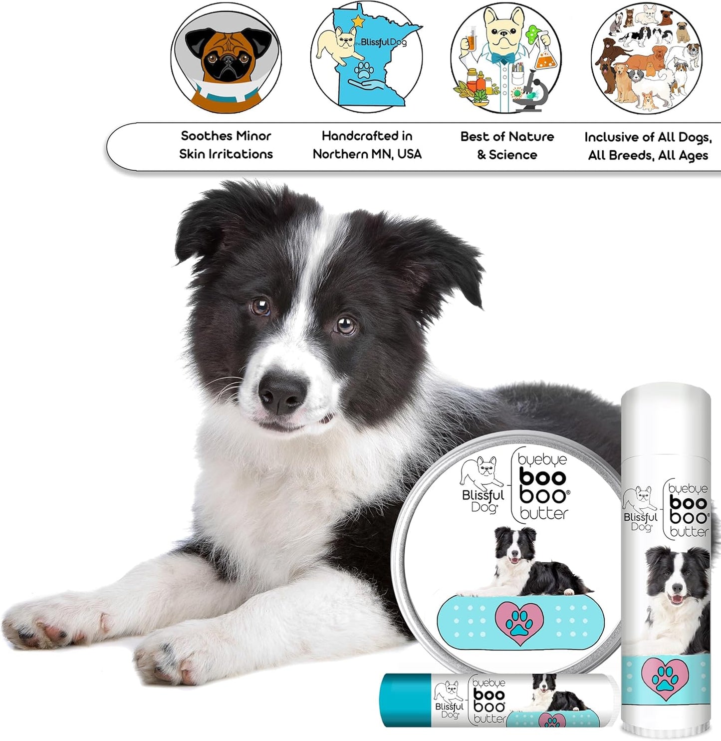 The Blissful Dog .15 oz Tube Border Collie Booboo Butter