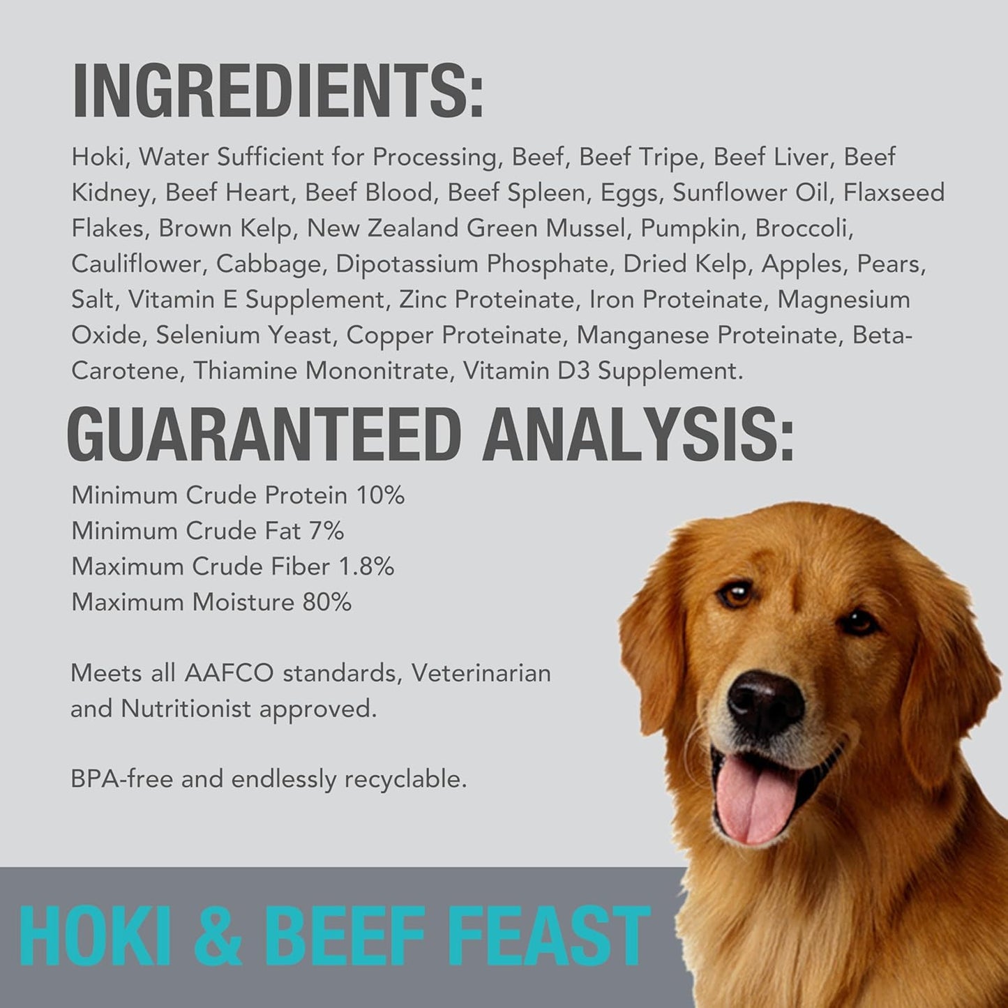 K9 Natural Wet Dog Food Pate, Hoki & Beef Feast, 6 Oz Cans (Pack of 12), Grain Free, Made in New Zealand with Sustainably Caught Hoki Fish and Grass-Fed and Finished Beef