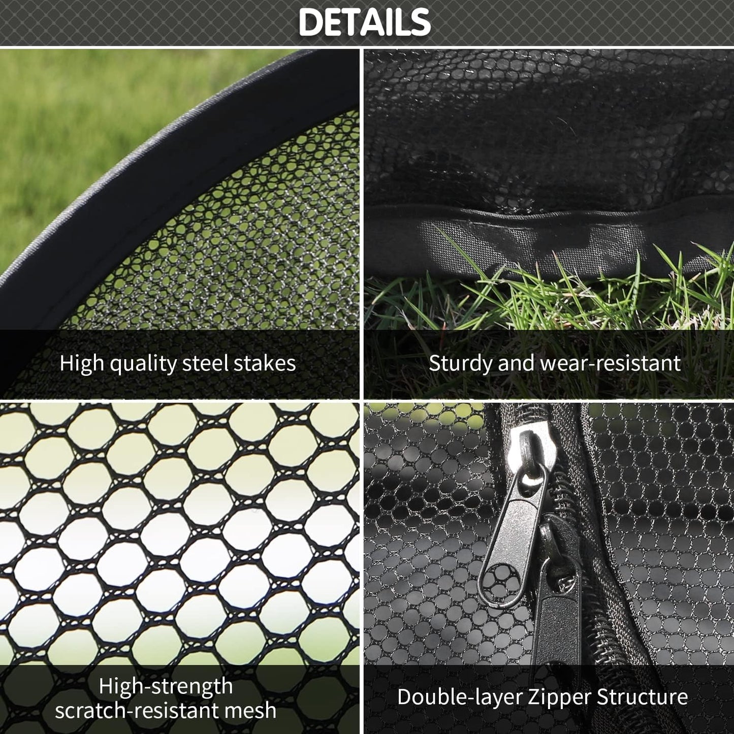 Rest-Eazzzy Outdoor Cat Enclosures, Portable Cat Tent for Outside Enclosure for Indoor Cats, Catio Outdoor Cat Enclosure for Kitty and Small Animals, Cat Playpen with Tunnel, Storage Bag