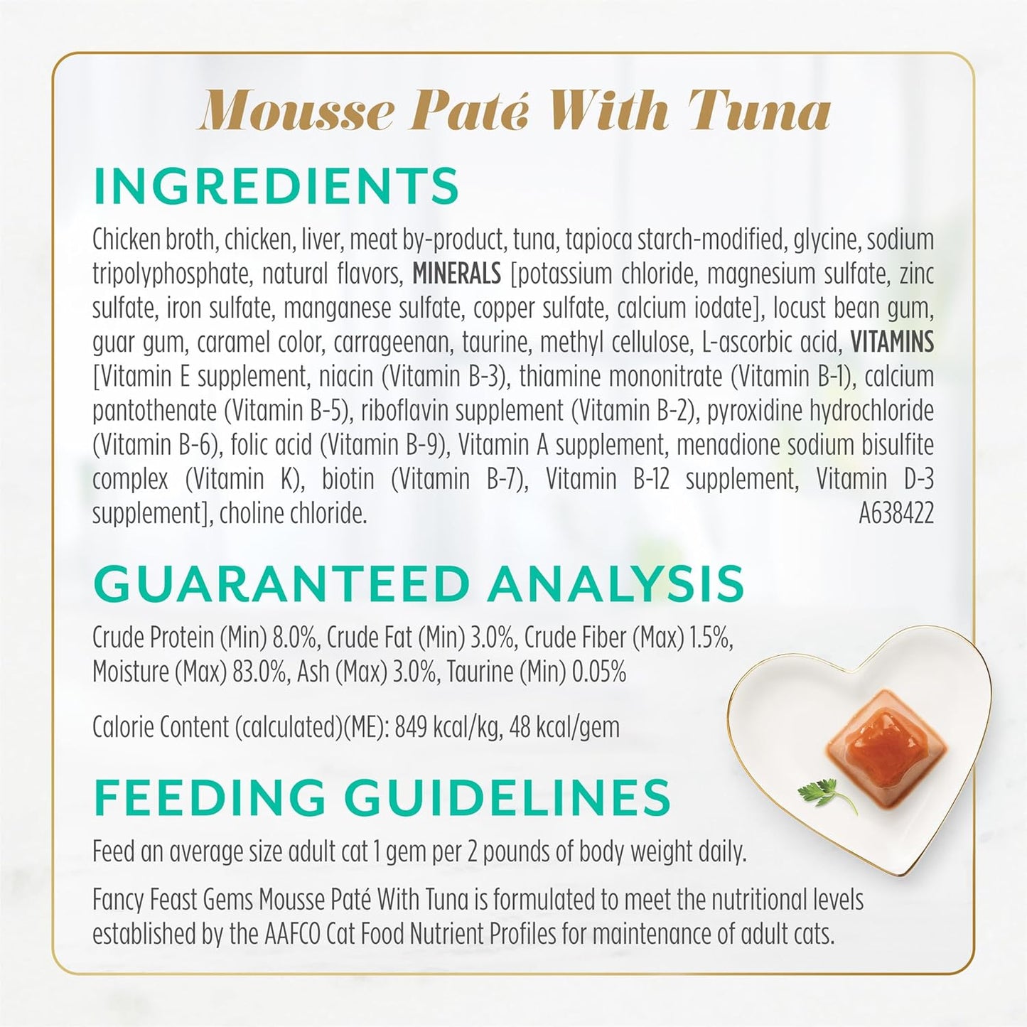 Fancy Feast Gems Pate Cat Food Mousse Salmon or Tuna and a Halo of Savory Gravy Wet Cat Food Variety Pack - (1) 8 ct. Boxes - 8 ct. Box