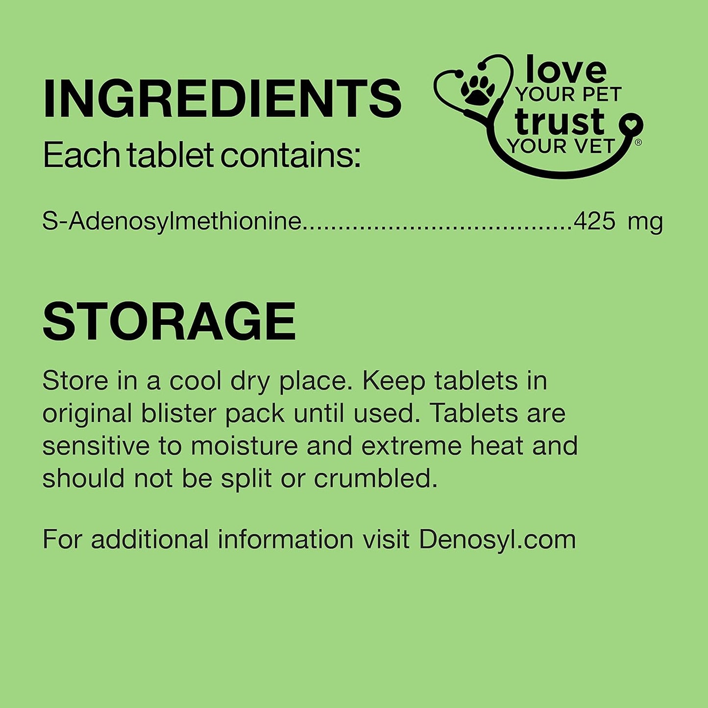 Nutramax Laboratories Denosyl Liver and Brain Health Supplement for Large Dogs, With S-Adenosylmethionine (SAMe), 30 Tablets