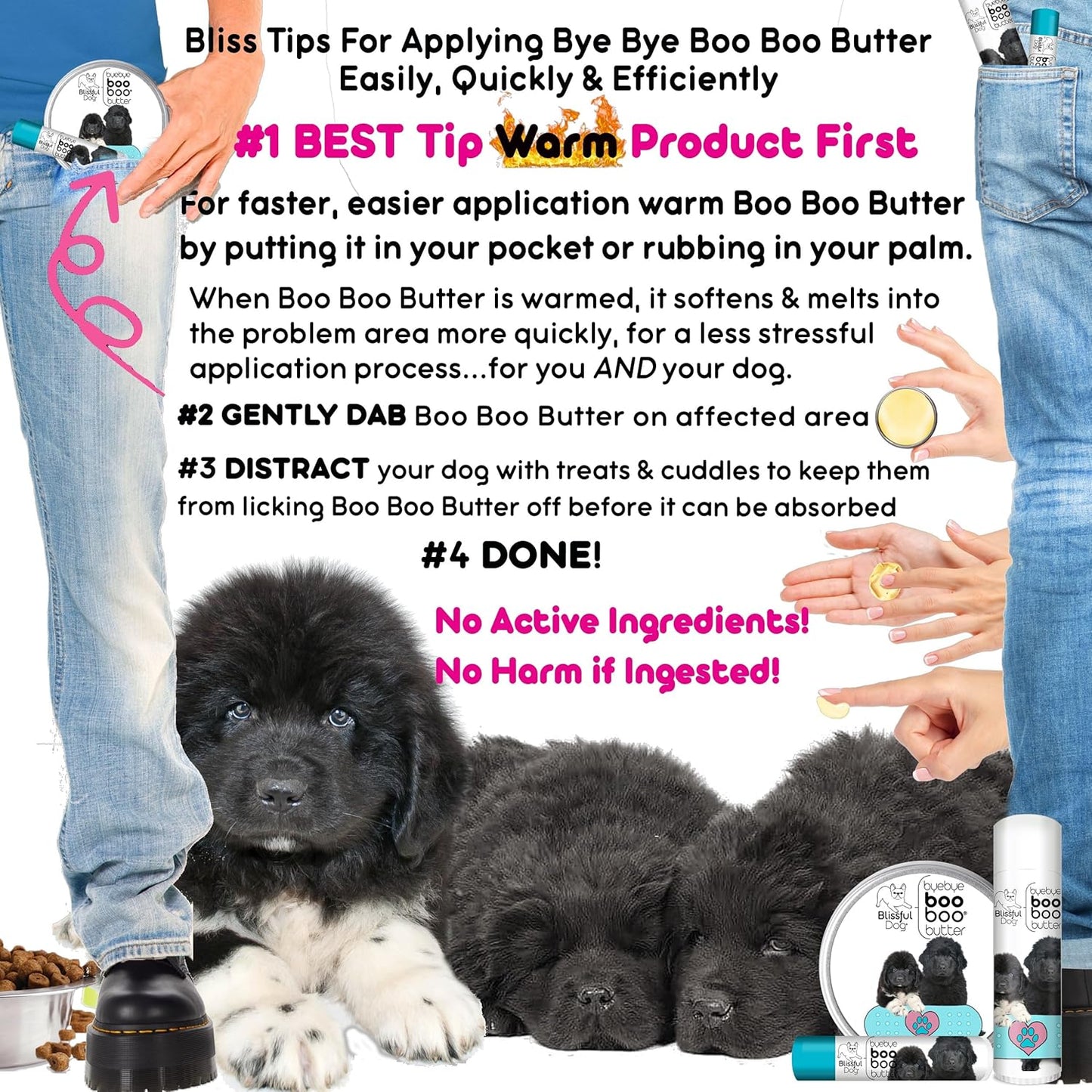 The Blissful Dog Newfoundland Boo Boo Butter, 16 oz.