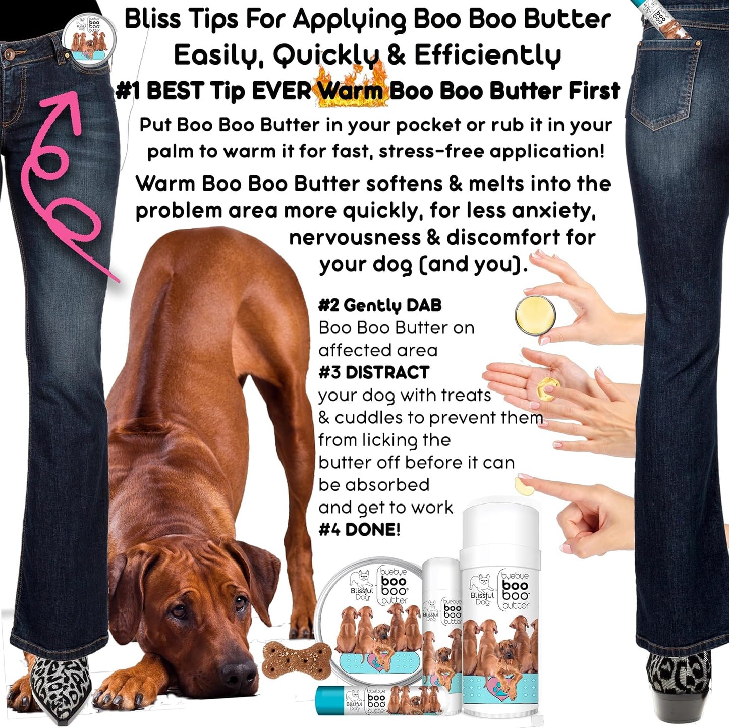 The Blissful Dog Rhodesian Ridgeback Boo Boo Butter, 16 oz.