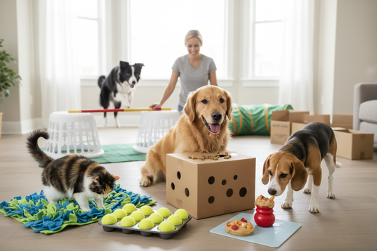 DIY Pet Enrichment Ideas Using Items from Pet Supplies