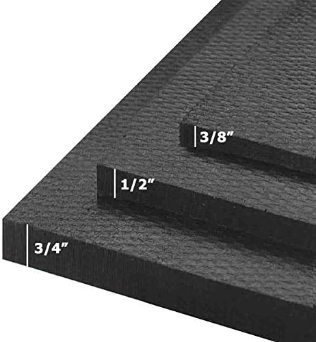 American Floor Mats - Heavy Duty Horse Mats - Slip Resistant, Black, 10' x 10' Set (25 Tiles Total, 0.375" Thick)