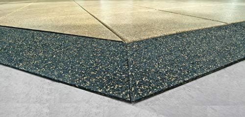American Floor Mats - Extreme Rubber Gym Tiles - 1 Inch Thick Colorful Rubber Gym Mats - Superior Shock and Sound Absorbing Mats - 35% Gold/Grey/White 4 Mat Pack (Covers 16 Sq Ft)
