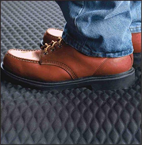 American Floor Mats Hog Heaven 5/8 inch Black & Black Border 3' x 10' Nitrile Backed Anti-Fatigue Comfort Mat