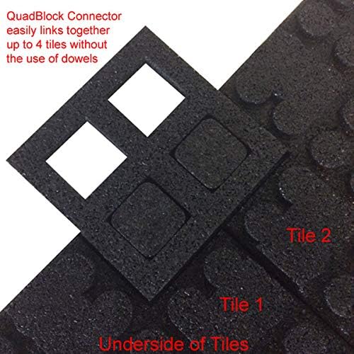 American Floor Mats - Extreme Rubber Gym Tiles - 1 Inch Thick Colorful - Superior Shock and Sound Absorbing - 95% Blue 4 Pack (Covers 16 Sq Ft)