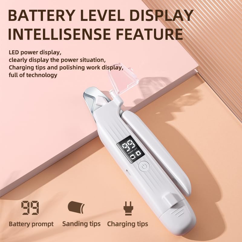 Pet Nail Grinder for Dogs and Cats - 2in1 Dog&Cat Nail Trimmers Super Quiet and Low Vibration Electric Dog Nail Grinder- LED Display Dog Nail Clippers for Large Medium Small Dogs Cats Dog Nail File
