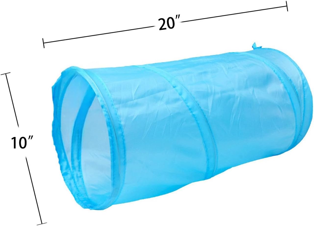 iCAGY Cat Tunnel for Indoor Cats Interactive, Rabbit Tunnel Toys, Pet Toys Play Tunnels for Cats Kittens Rabbits Puppies Crinkle Pop Up Light Green 20"