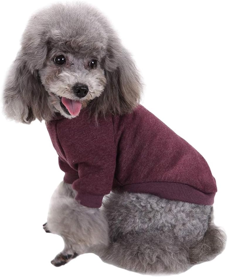 Jecikelon Dog Clothes Dogs Sweater Soft Puppies Clothing Winter Puppy Sweaters Warm Outfit for Dogs Small XXS XS Cat Apparel (Brown, XX-Small)