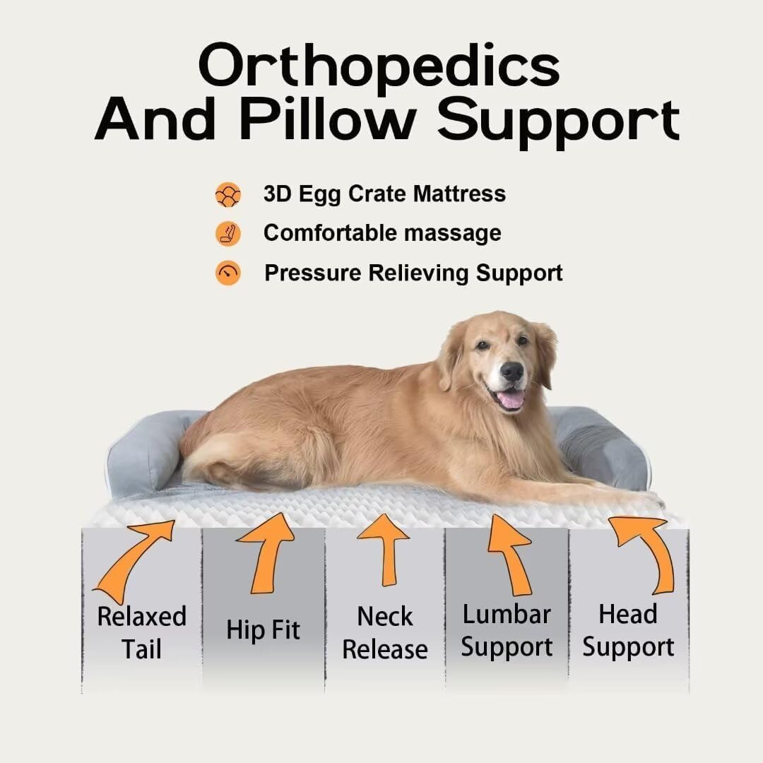 Small Dog Bed Orthopedic Washable Cat Bed Memory Foam Couch Sofa Comfy Pet Beds with Waterproof Removable Cover & Non-Slip Bottom