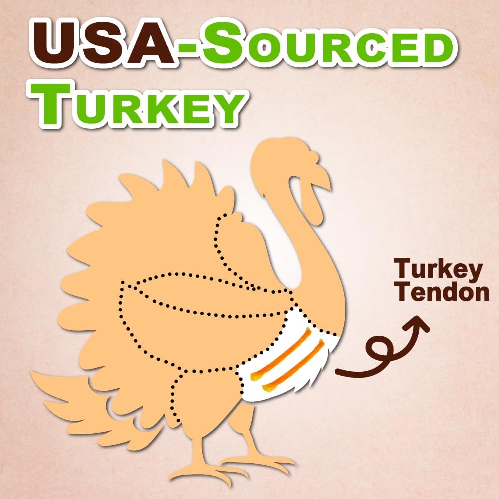 Afreschi Turkey Tendon Ring (M) 3.17 oz, USA-Sourced Turkey Tendon, All Natural Human Grade Dog Chew, Hypoallergenic, Rawhide Alternative, Dog Treats for Medium Breeds