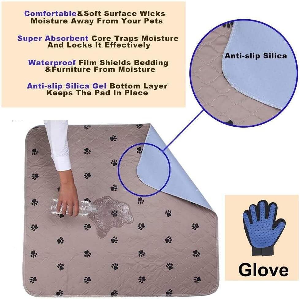 Washable Dog Pee Pads 72X96,Puppy Pads,Reusable Pet Training Pads,Waterproof Pet Pads for Dog Bed Mat,Super Absorbing Whelping Pads