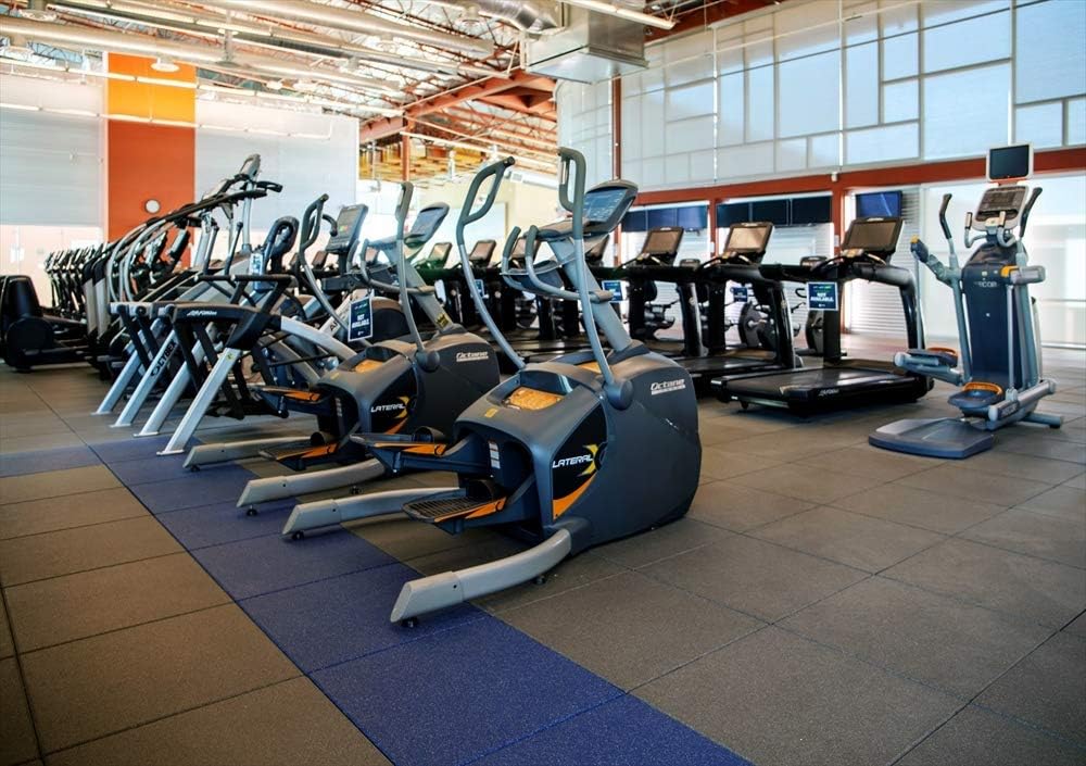 American Floor Mats - Extreme Rubber Gym Tiles - 1 Inch Thick Colorful Rubber Gym Tiles - Superior Shock and Sound Absorbing Tiles - 95% Tan 10 Tile Pack (Covers 40 Sq Ft)