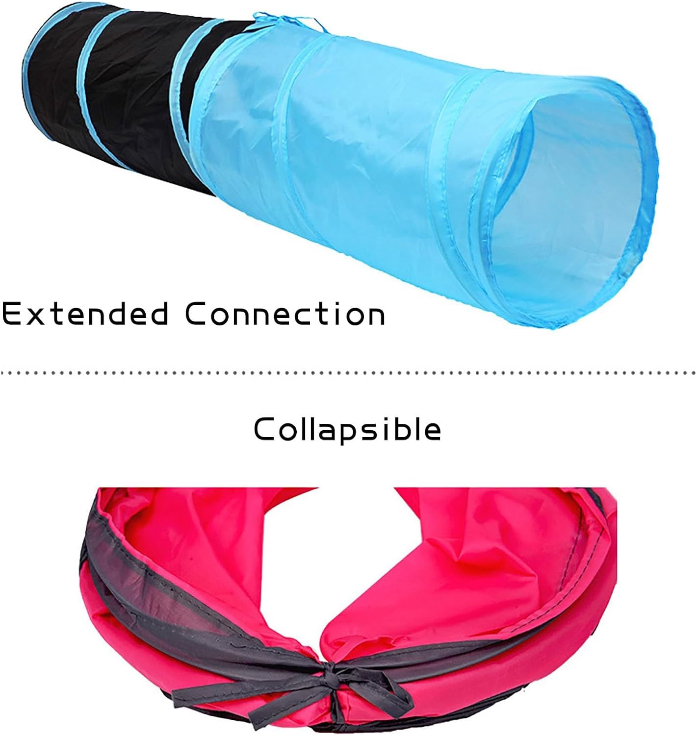 iCAGY Cat Tunnel for Indoor Cats Interactive, Rabbit Tunnel Toys, Pet Toys Play Tunnels for Cats Kittens Rabbits Puppies Crinkle Pop Up 20"