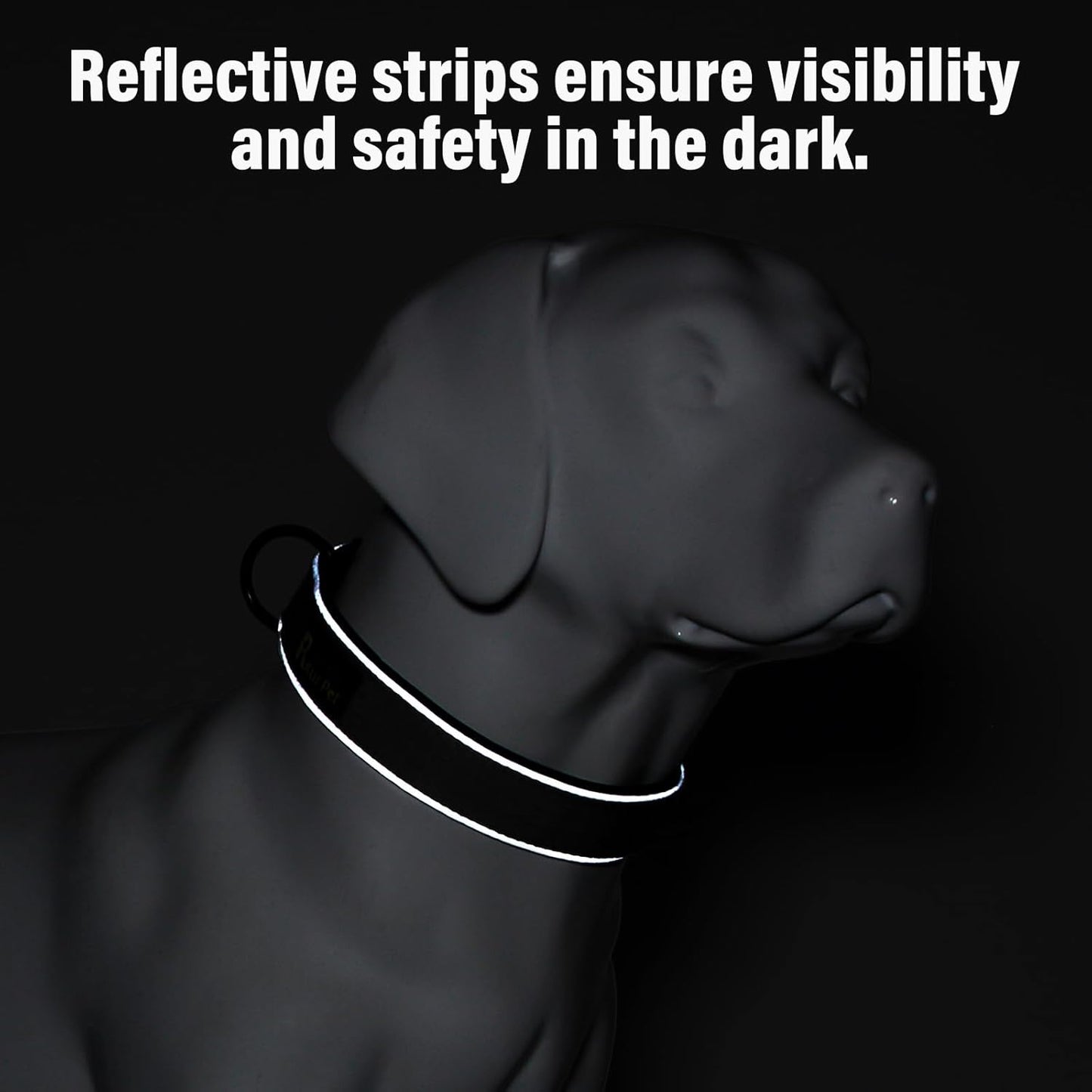 Plutus Pet Tactical Dog Collar, Reflective, Adjustable Heavy Duty Dog Collar, Soft Padded and Comfortable, for Small Medium and Large Dogs (Gray, XS)