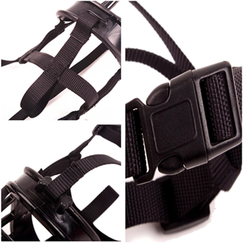 Basket Dog Muzzles-Soft Adjustable Breathable Mask Anti Biting Chewing Barking Training Dog Muzzle for Small Medium Large Dogs (Black, 4: Snout 9-13")