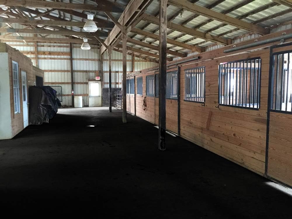 American Floor Mats - Horse/Stable Mats - Heavy Duty Stall Mats - Thick, Durable Rubber Flooring Solid Black 3/8" Thick - 3' x 4' Mat