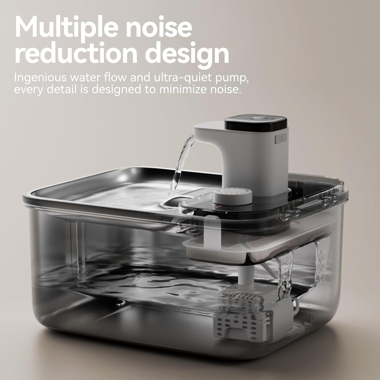 Stainless Steel Cat Water Fountain Wireless for Cats Indoor, 3.6L/123oz Automatic Metal Dog Water Dispenser,Cordless Battery Operated Pet Drinking Fountain,Rechargeable Waterer with Motion Sensor