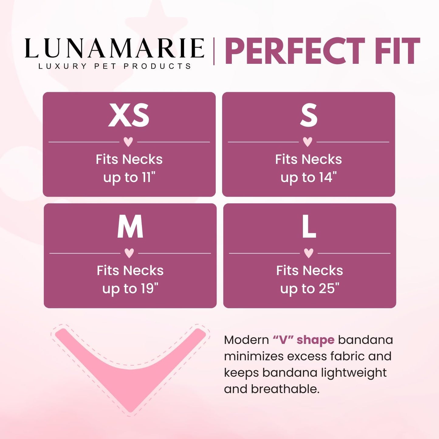 LunaMarie - Luxury Pet Birthday Bandanas -Premium & Silky Poly Fabric | 100% Handmade | Custom Shape Dual Layered (LoviePop, Medium)