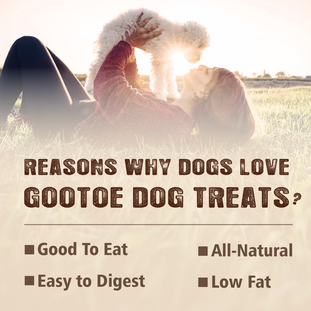 Gootoe Turkey Tendons for Dogs –All-Natural, Hypoallergenic Dog Treats, Rawhide Alternative, Long Lasting Puppy Chews, Healthy Dog Treats for Medium Breeds, Bone (M), 16 oz Pack (1 lb)