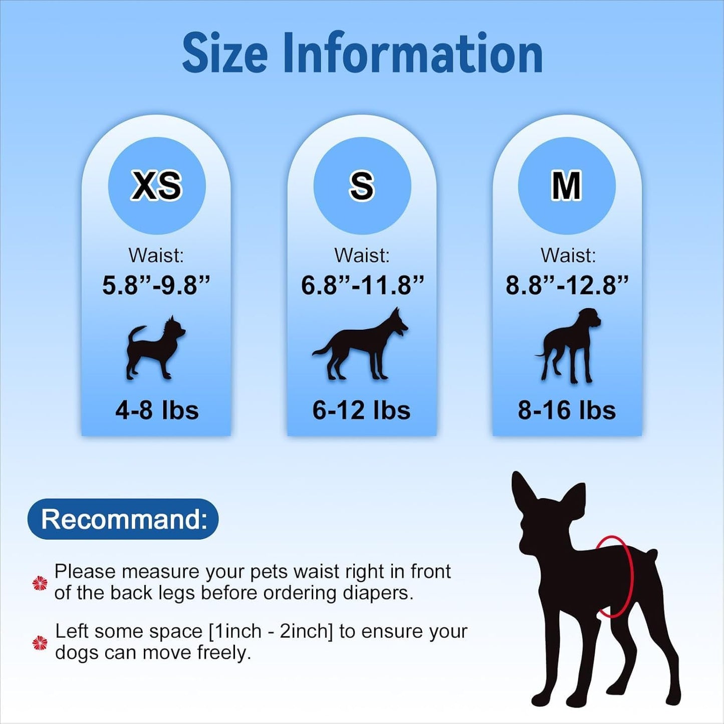 Pet Soft Dog Diapers Female, Doggie Diapers for Female Dogs, Disposable Super Absorbent Pet Diaper for Cats & Dogs in Heat Period, Urine Incontinence, S 20 Counts