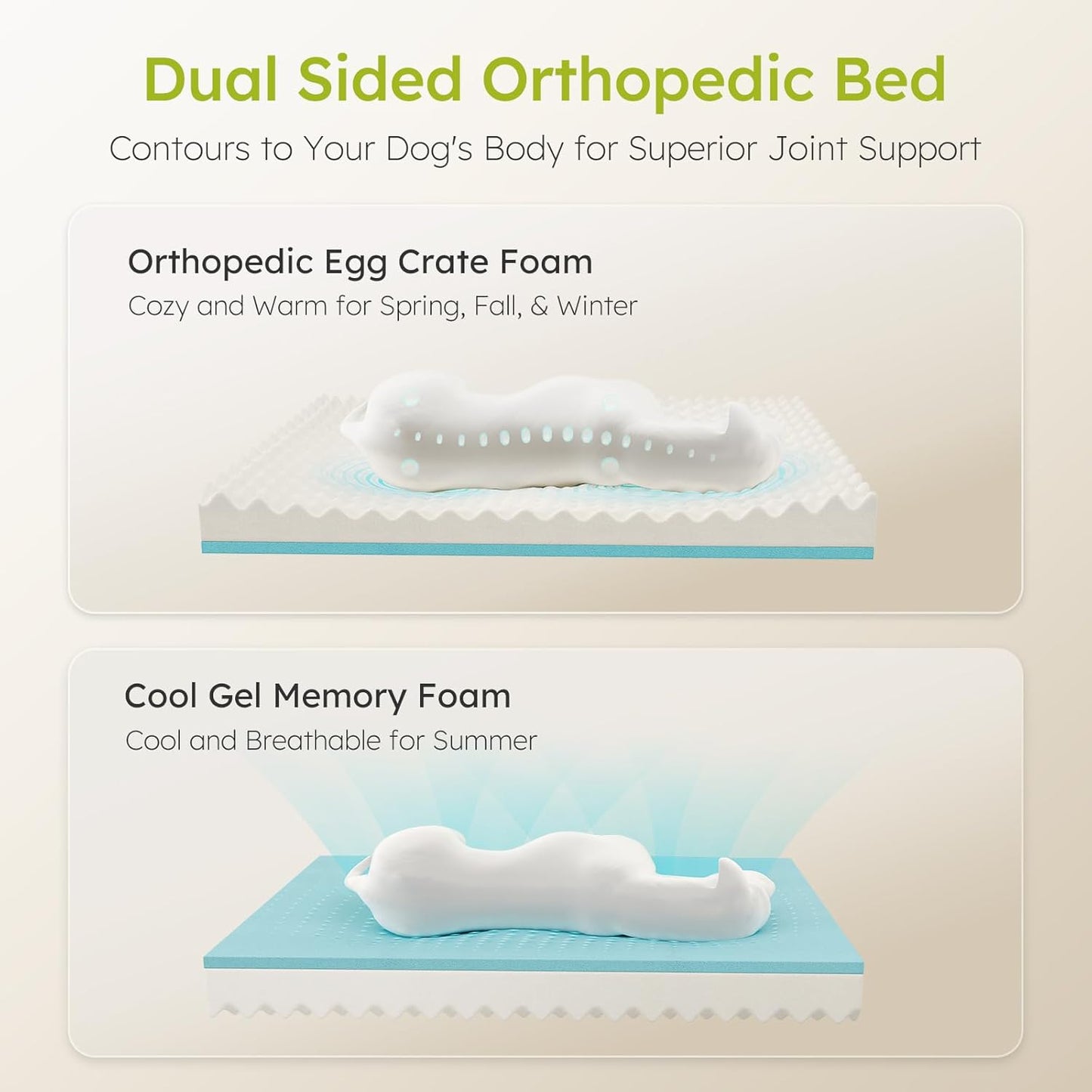 Jumbo Dog Bed for Extra Large Dogs, Orthopedic Dog Bed with Cooling Gel Memory Foam, Waterproof Pet Bed with Removable Washable Cover, 45" Pet Sofa Couch Dutch Velvet with Bone Toy, Dark Gray