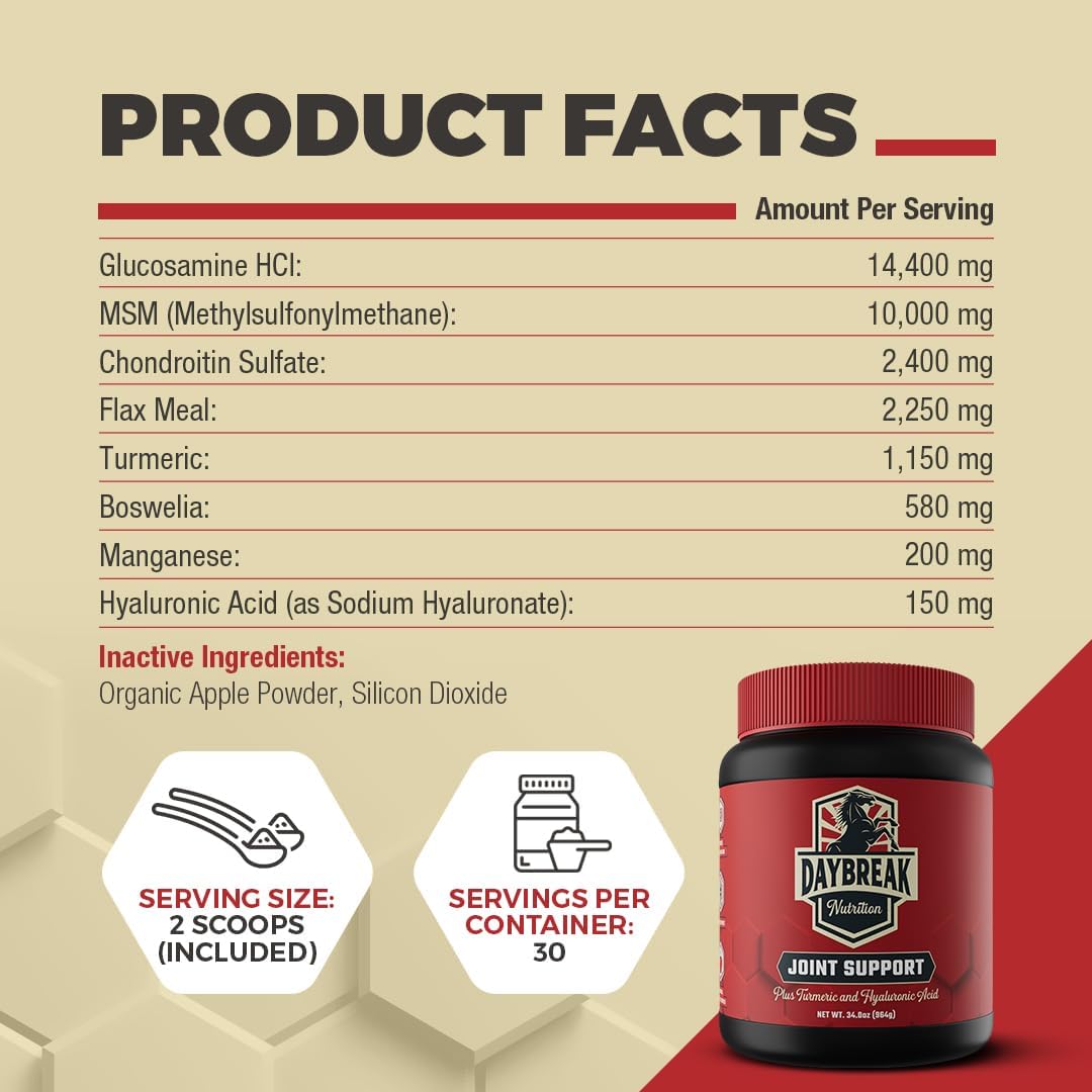 8 in 1 Maximum Strength Equine Joint Supplement - Joint Supplement for Horses - Glucosamine, MSM, Chondroitin, Turmeric, Hyaluronic Acid, Manganese, & Boswelia - 964g (30 Servings)