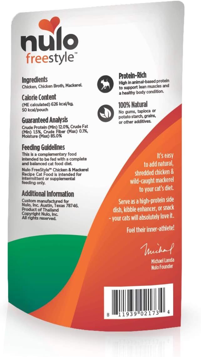 Nulo Freestyle Cat & Kitten Wet Cat Food Pouch, Premium All Natural Grain-Free Soft Cat Food Topper with Amino Acids for Heart Health and High Animal-Based Protein