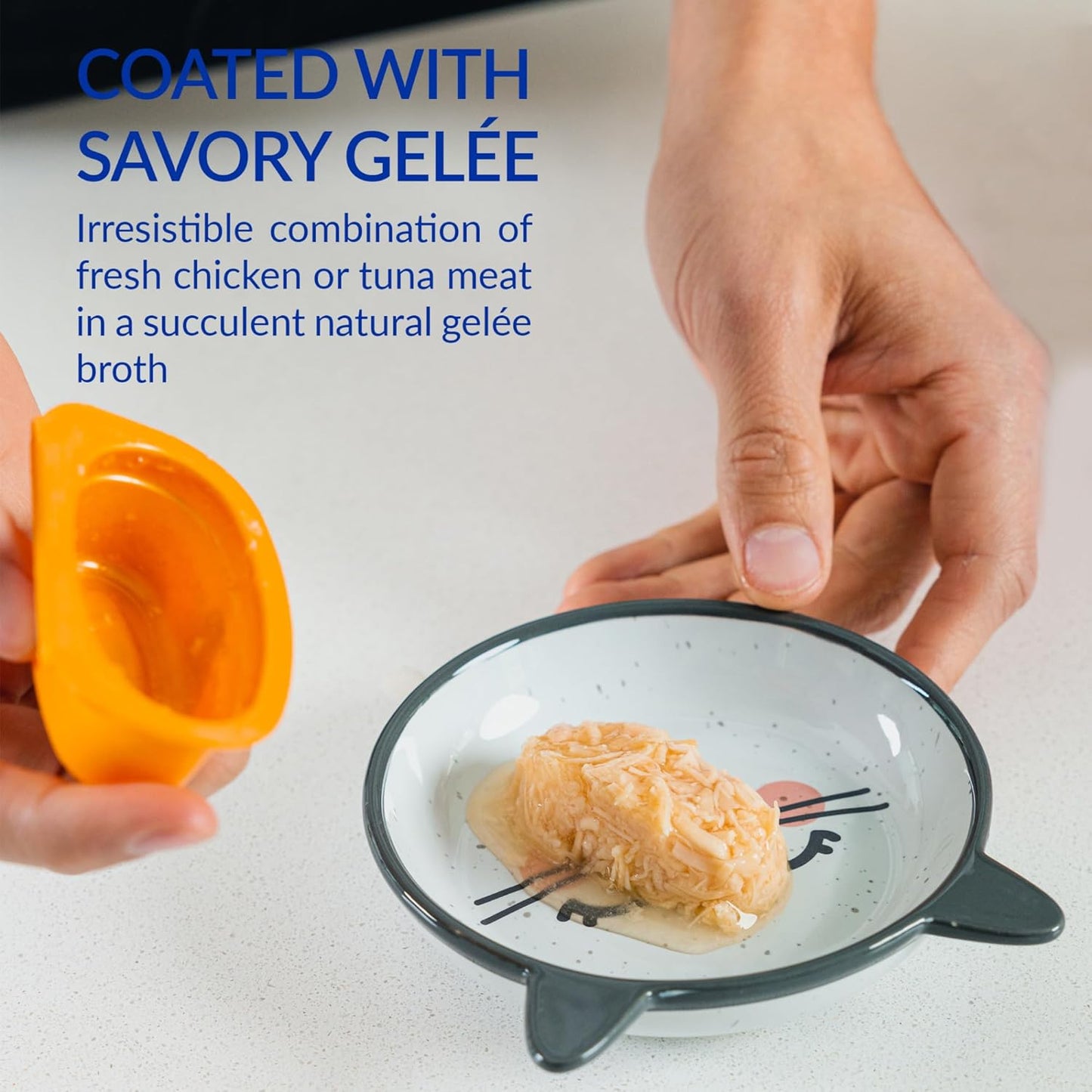 INABA Twins for Cats, Side Dish/Topper Cups, 1.23 Ounces per Serving, 16 Servings, Tuna & Chicken with Scallop Recipe