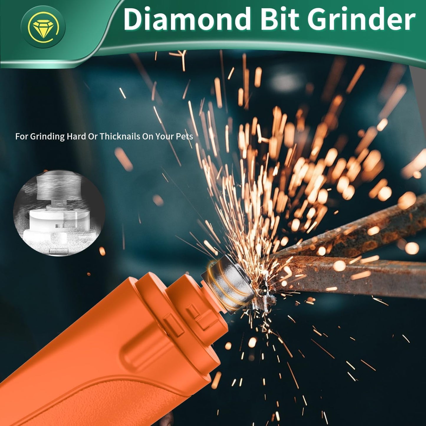 Dog Nail Clippers & Cat Nail Clipper With Catcher, 2 In 1 Dog Nail Trimmers & Grinder With Light for Large Small Dogs Cats,Silent Groom Pro Claw Trimmer, Rechargeable Dogs Nails Grinder Quiet