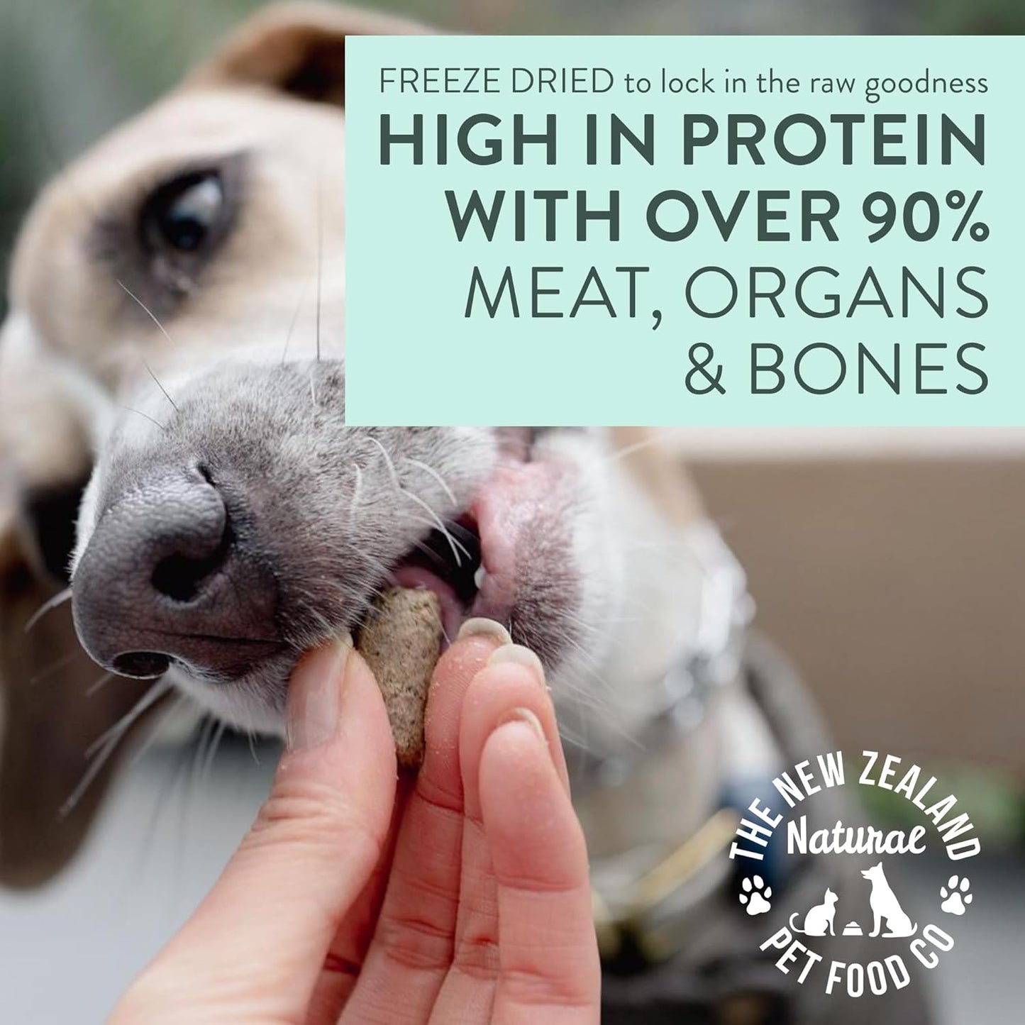 WOOF Wild Venison Freeze Dried Raw Dog Food, Mixer, or Topper, or Treat - High Protein, Natural, Limited Ingredient Recipe 9.9oz