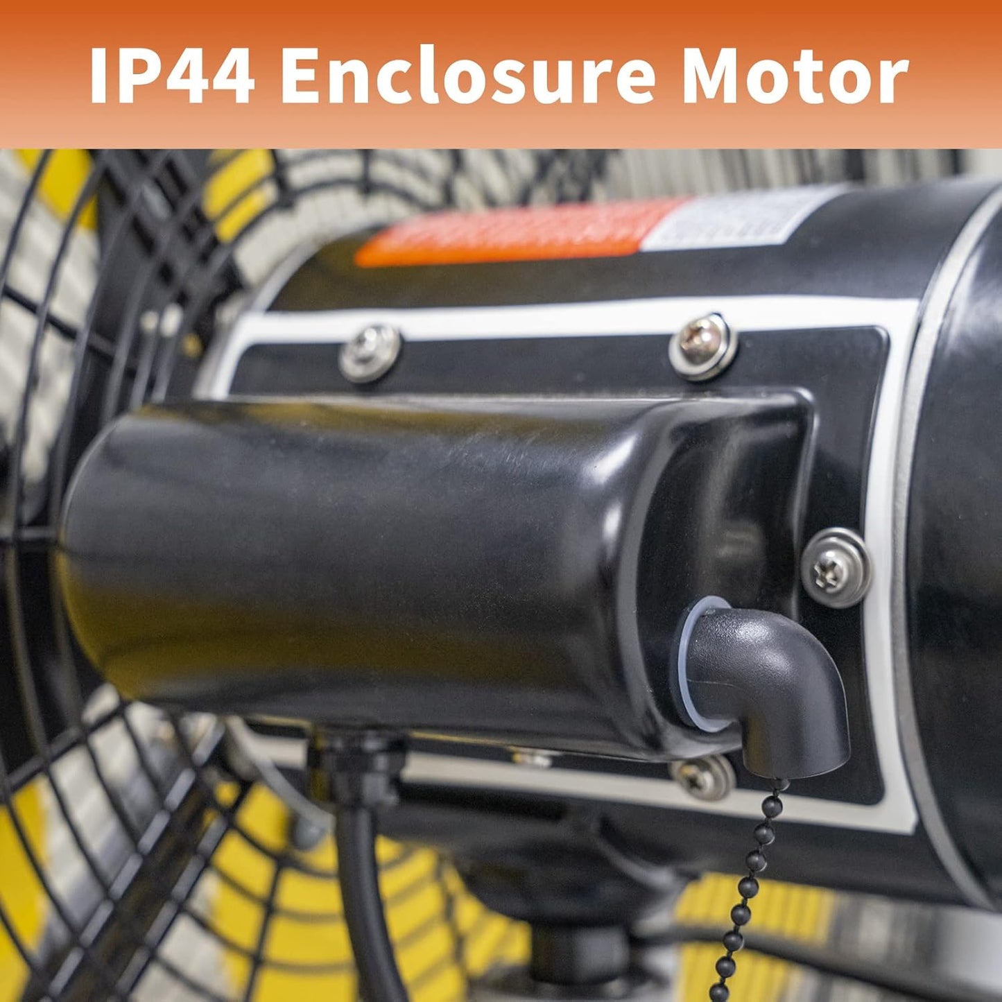 HiCFM 30 inch Misting Outdoor Oscillation Weatherproof Wall Mounted Fan with IP44 Enclosure Motor, GFCI Plug, 9300 CFM 3-Speeds High Velocity Powerful Wall Fan, UL Outdoor Approved