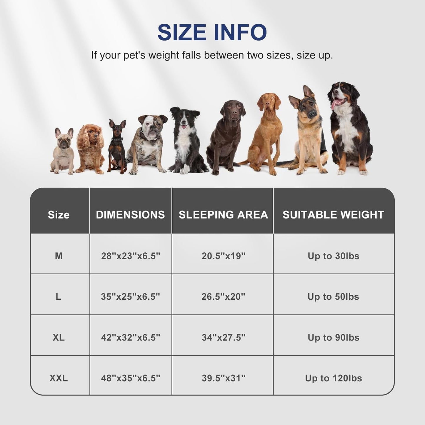 FURTIME Orthopedic Dog Bed for Extra Large Dogs - XL Washable Dog Sofa Beds Large, Supportive Foam Pet Couch Bed with Removable Washable Cover, Waterproof Lining and Nonskid Bottom, Navy Blue