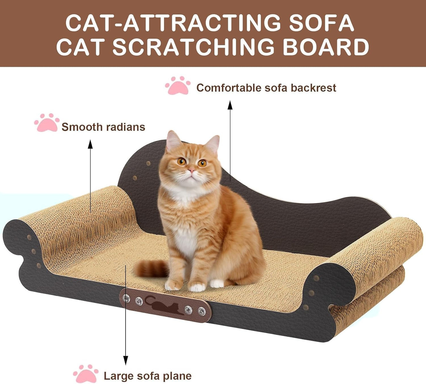 Cat Scratcher Couch Cat Scratching Bed Large Cat Scratcher Bed Cat Lounge Bed Scratching Pad for Indoor Cats
