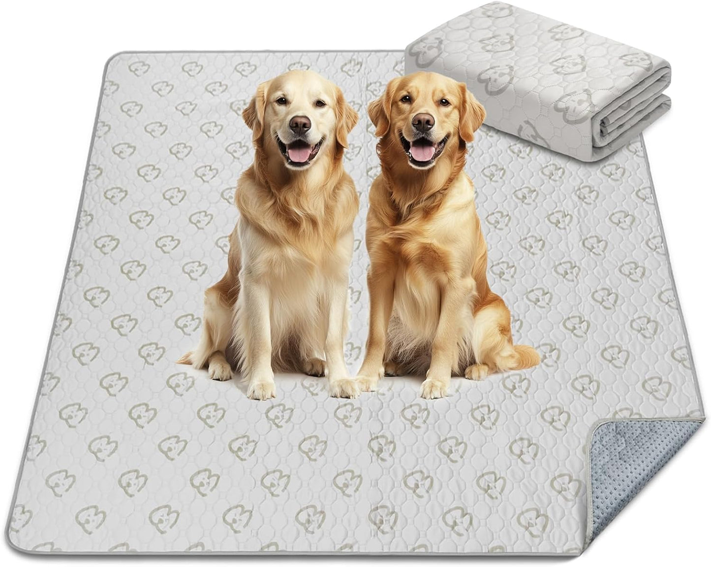FXW Washable Pee Pads for Dogs, Puppy Pads with Super Absorbent, Specifically Designed for Potty Training, 39" Square, Khaki, 1 Pack
