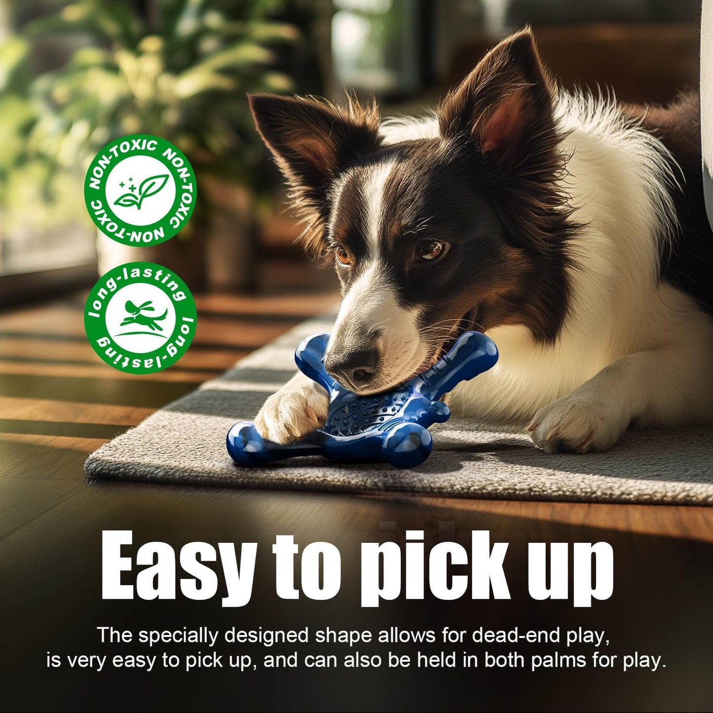 Dog Toys for Small Dogs, Nylon Indestructible Dog Toy for Small Dogs, Hedgehog Puppy Chew Toys with Bacon Flavor,Long Lasting, Puppy Teething Toys, Blue