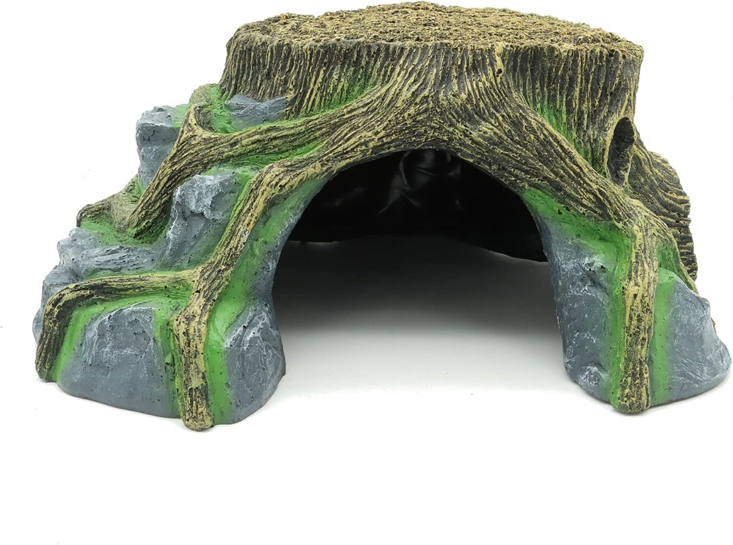 JIHAQUA Resin Large Turtle Tank Accessories Reptile Hideouts Cave Habitat Decor for Gecko Leopard Lizards Toad