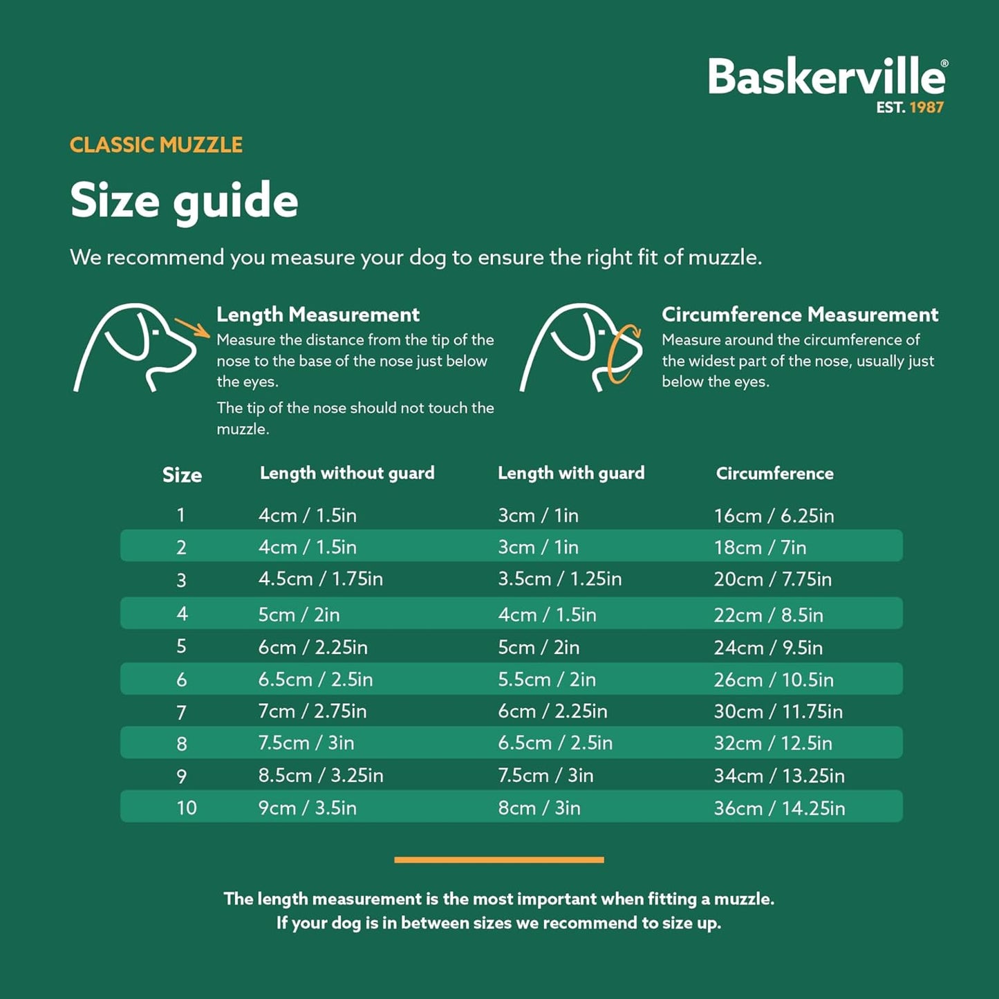 Baskerville Classic Basket Muzzle - Dog can Pant and Drink, Prevents Biting and Food Waste Scavenging, Strong TPR, Ideal for Longer Nosed Dogs, Breathable Dog Training Muzzle for Small Dogs (Size 1)