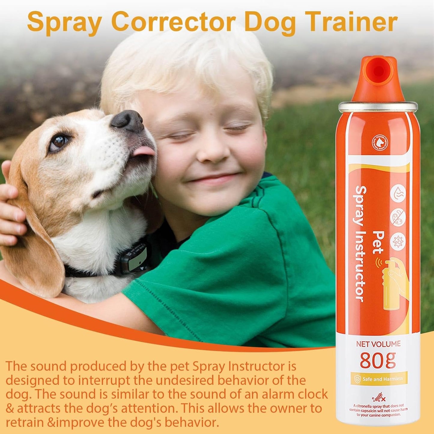 Dog Corrector Spray 80ml 2 Pack Spray Dog Trainer for Stops Barking, Place Avoidance, Attacks,Safe, Help Stop Unwanted Dog Behaviour. Easy to Use, Safe, Humane & Effective
