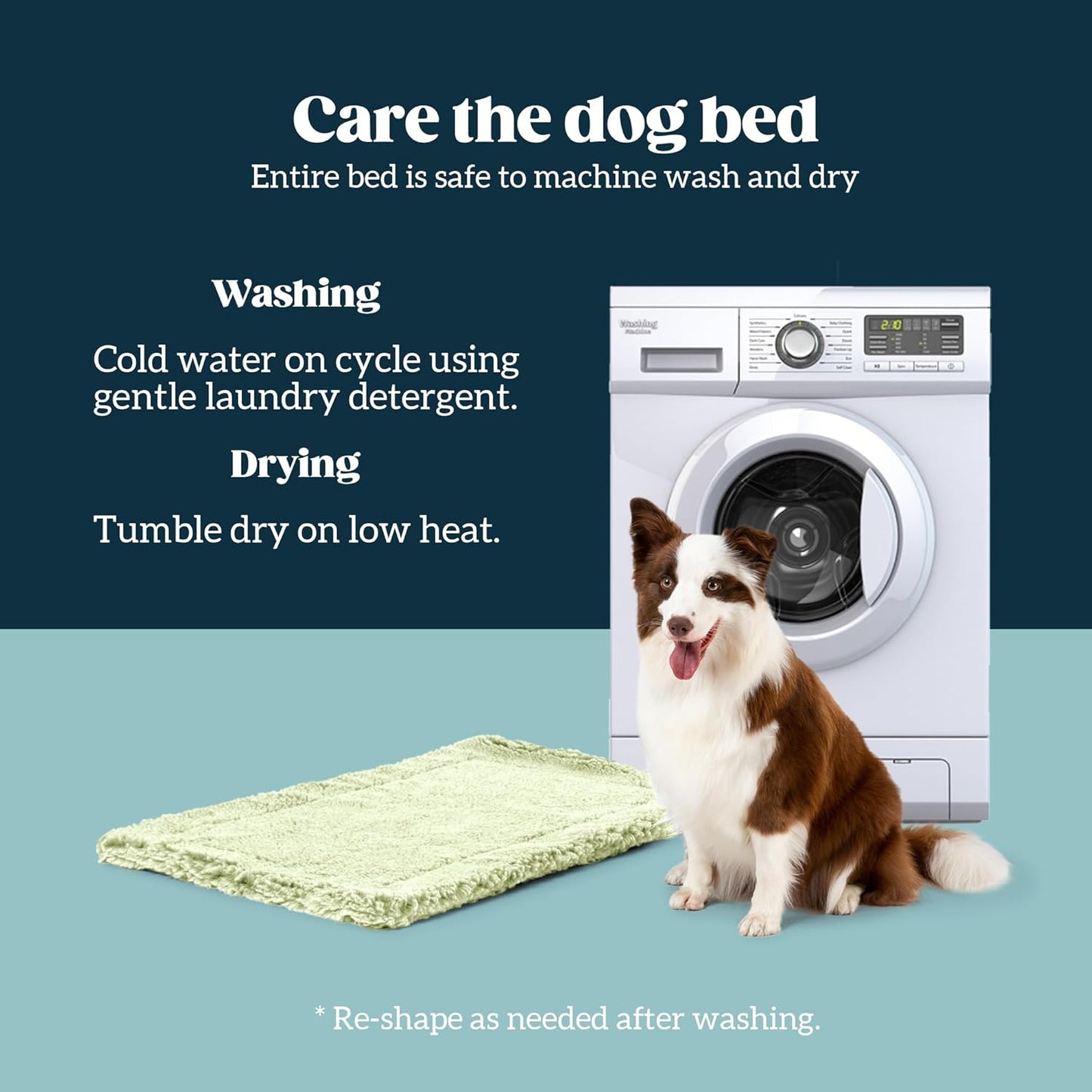 Stoutwool Indestructible Dog Bed - Fluffy Chew Proof Dog Crate Pad - Tough Kennel Pad for Aggressive Chewers - Washable, Ideal for Large Breeds & Fits 42-Inch Crate - 41"x27", Gleam