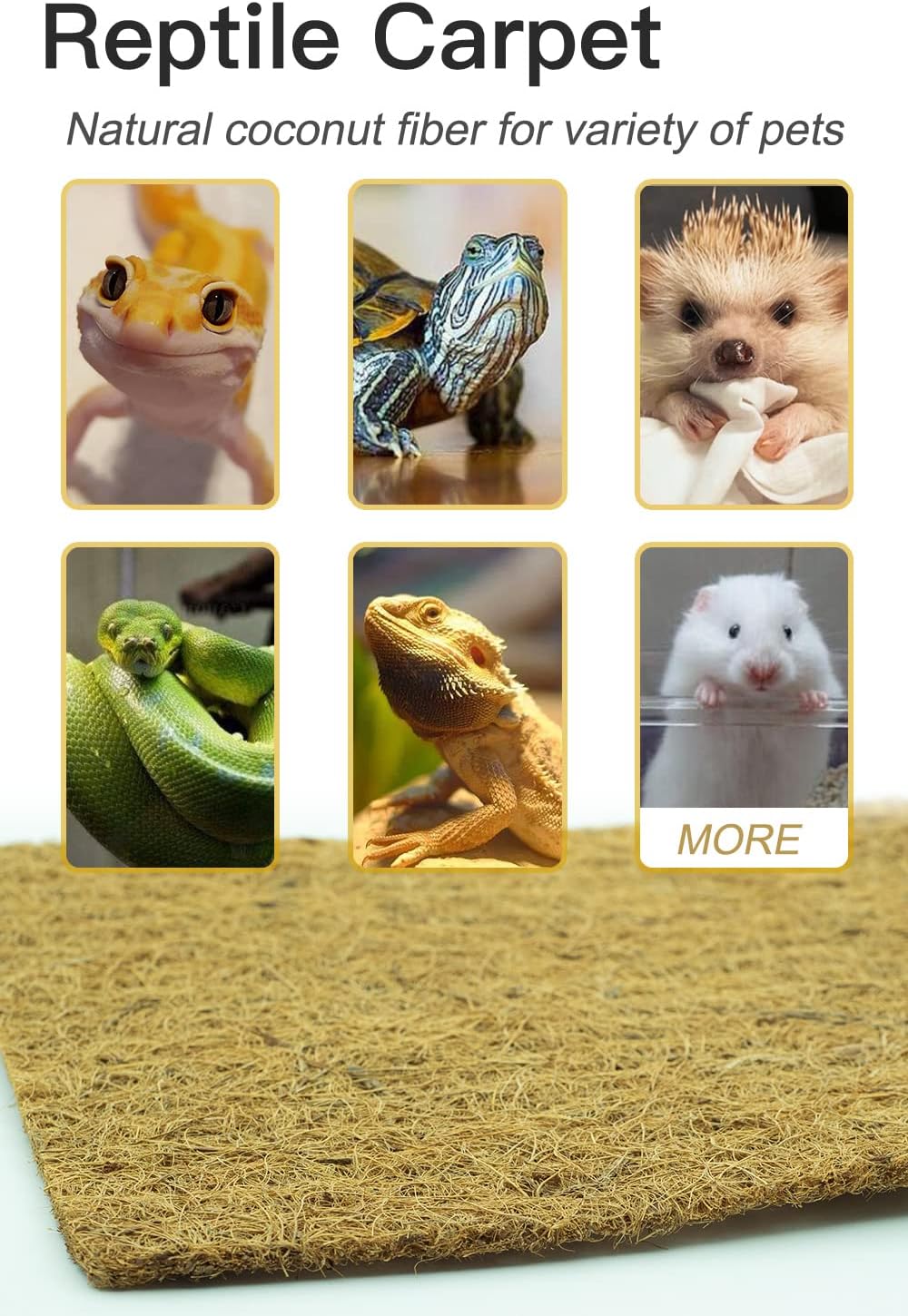 Coco Coir Liner, Yarrdfir 16x120 inch Natural Coconut Liners for planters Flower Basket, Natural Coconut Fiber mat, Garden Decoration, Animal pet pad, Reptile Carpet, Snow Mat