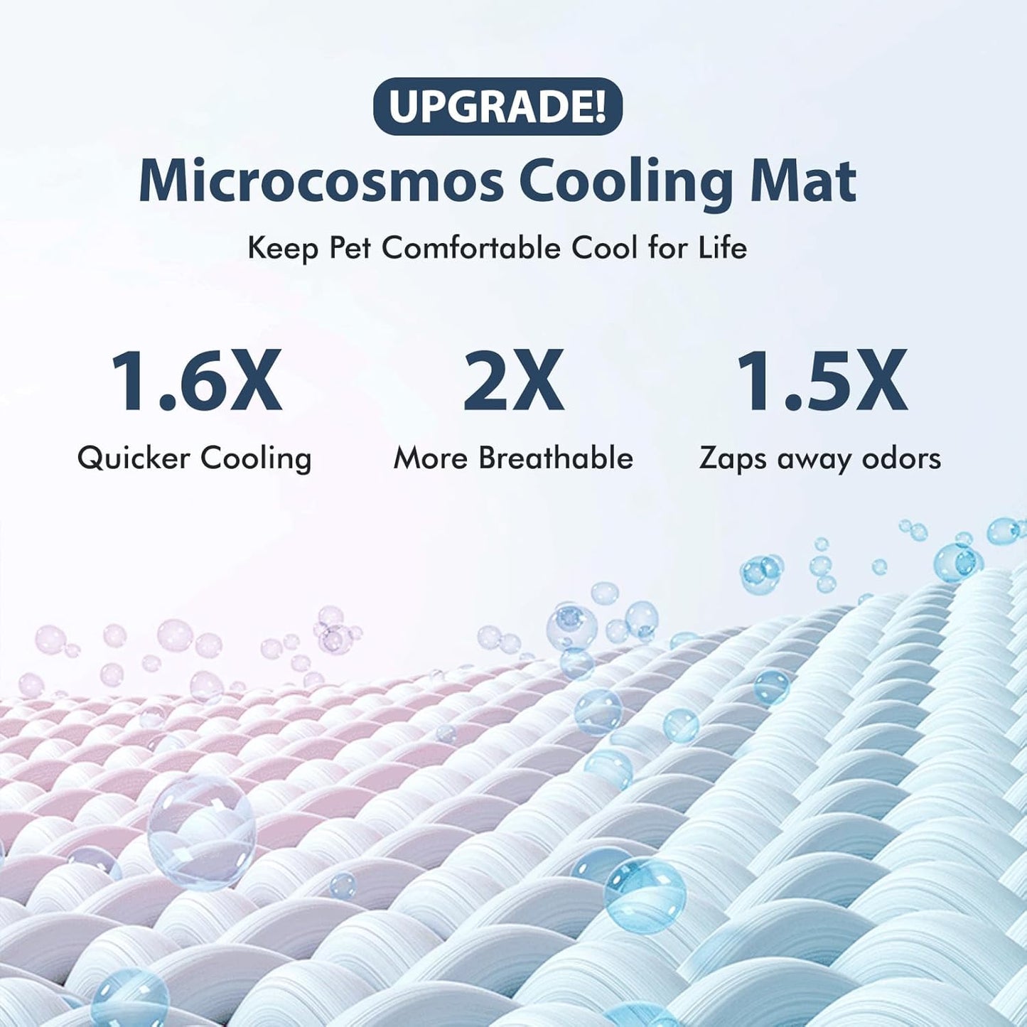 MICROCOSMOS Summer Cooling Mat & Sleeping Pad- Water Absorption Top, EZ Clean, Easy Carry, Materials Safe. Keep Cooling for Pets, Kids and Adults.(Pink, 59" x 40")