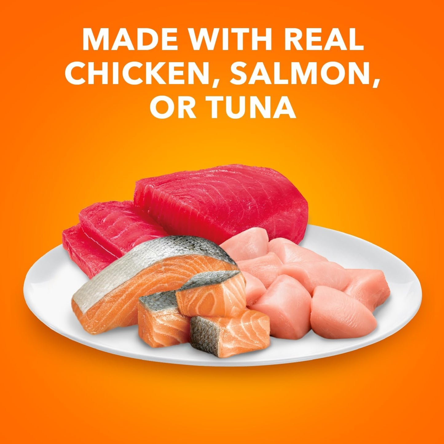 IAMS Perfect Portions Adult Wet Cat Food Cuts in Gravy, Chicken, Tuna, and Salmon Recipe Variety Pack, 2.6 oz. Easy Peel Twin-Pack Trays (24 Count, 48 Servings)