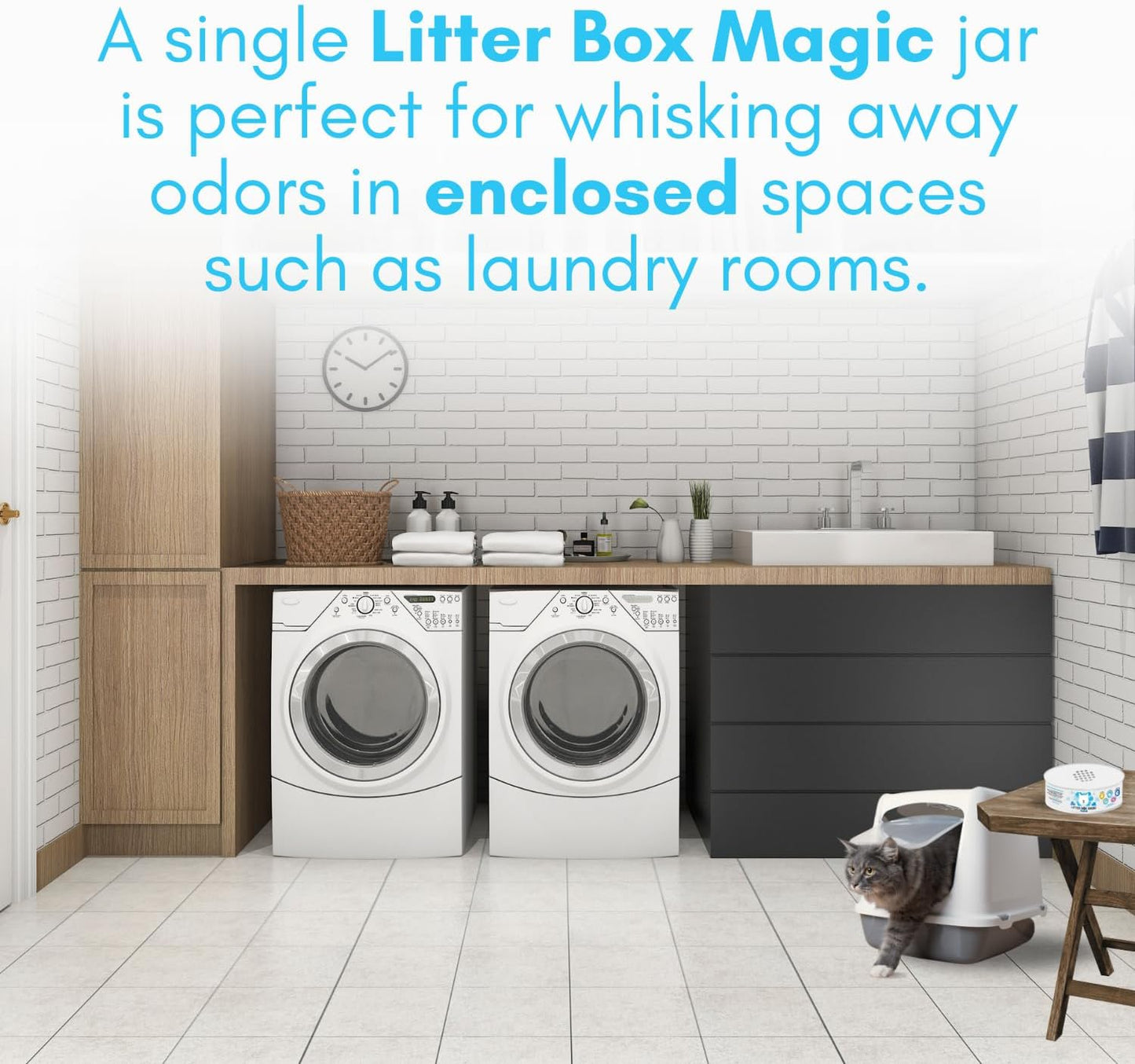 Cat Deodorizer Jar (16 Oz, Pack of 3) Fresh Scent - Air Freshener for Pet Smells from Litter Box - Odor Removing Litterbox Gel In A Jar - Odor Eliminator to Freshen Air